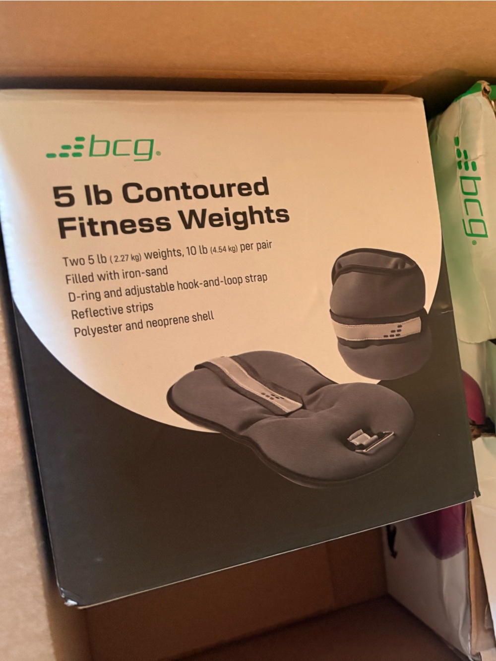 bcg Contoured Fitness Weights Pair in Black